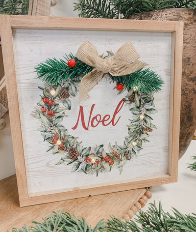 Light-up Wreath Sign