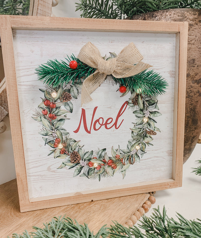 Light-up Wreath Sign