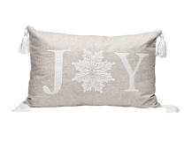 Joy Embroidered Tassel Cushion Cover