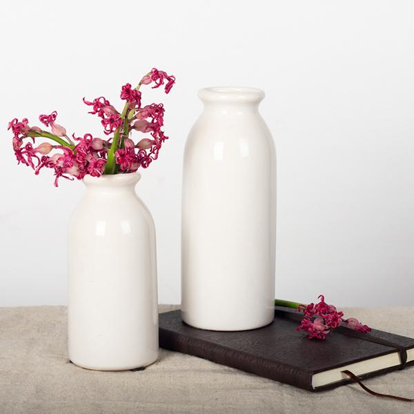 Minimalist Glazed White Vase
