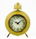 Mustard Antique-Look Table Clock