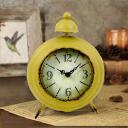 Mustard Antique-Look Table Clock