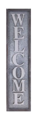 Welcome Sign | Vertical Wood & Metal