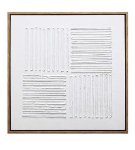 White Abstract Canvas Wall Art