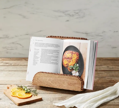 Wooden Beaded Cookbook Stand