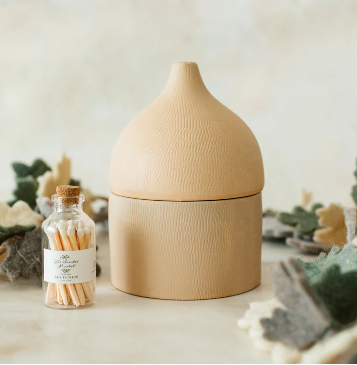 Clay Collection Cream Soy Wax Candle | The Scented Market