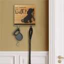Did Someone Say Walk Sign & 2 Hook Leash Holder
