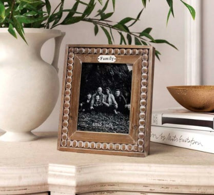 Family Wood Frame with Bead Detail