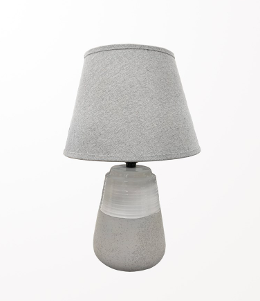 Pair of Gray & White Porcelain Lamps