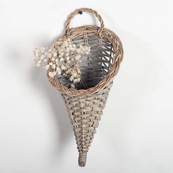 Horn Shaped Willow Basket