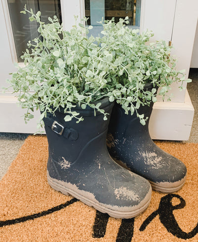 Concrete Rubber Boot Planter