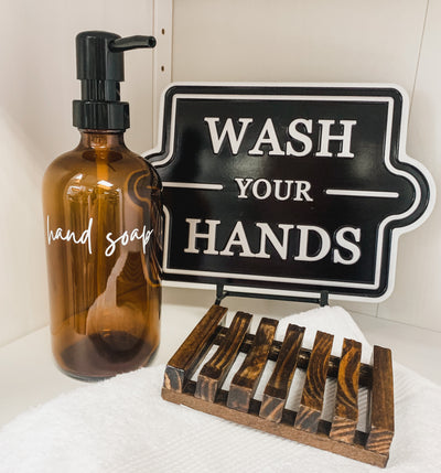 Amber Glass Soap Dispensers