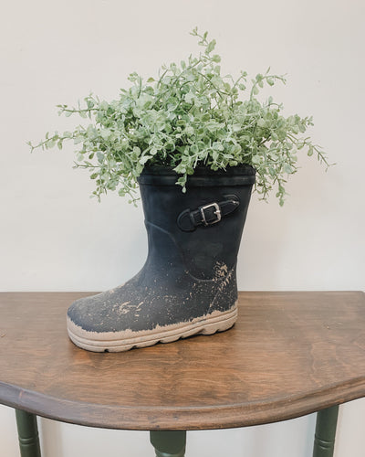 Concrete Rubber Boot Planter