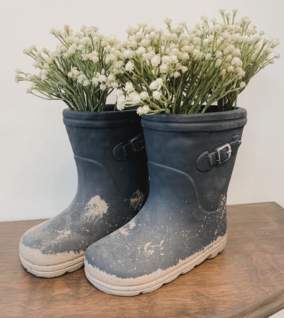 Concrete Rubber Boot Planter