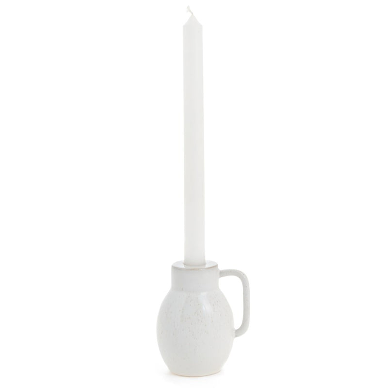 Jug Style Candle Holder Off-White