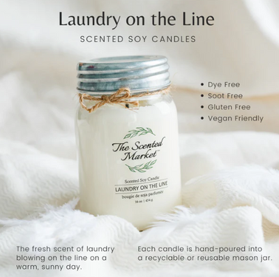 Laundry on the Line | Soy Wax Candle | The Scented Market