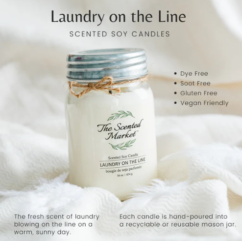 Laundry on the Line | Soy Wax Candle | The Scented Market