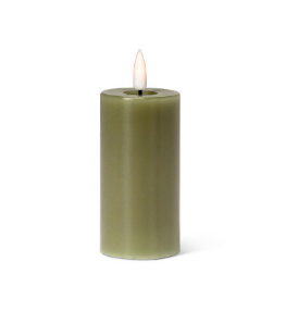 Green LED Pillar Candle