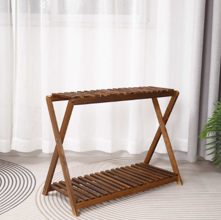 2 Tier Pinewood Plant Stand