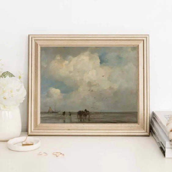 Seaside Vintage Painting