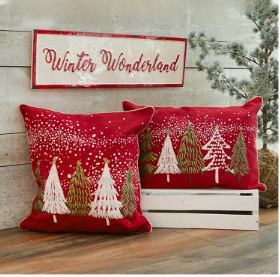 Red Tree Cushion Cover