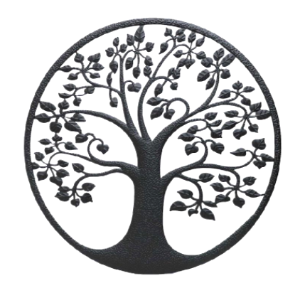 Tree of Life Circle Black