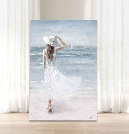 Woman on the Beach Canvas
