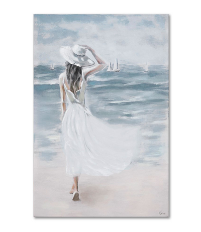 Woman on the Beach Canvas
