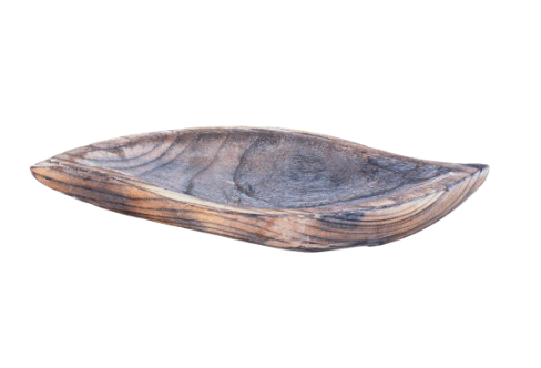 Wooden Swirl Bowl | Grey