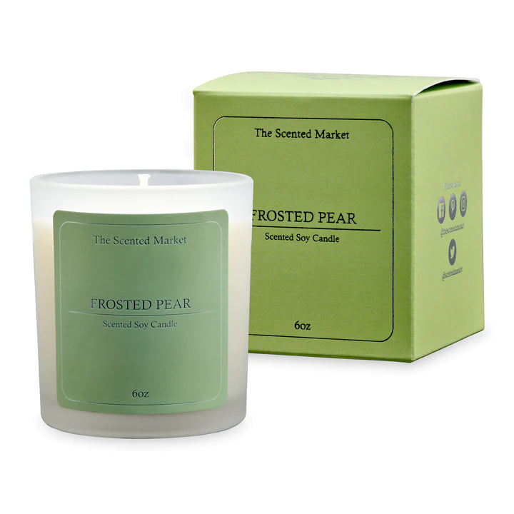Frosted Pear Soy Wax Candle 6oz