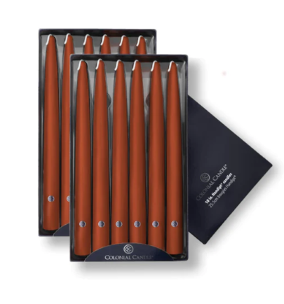 Colonial Candles 10" Taper Candles (Various colours)