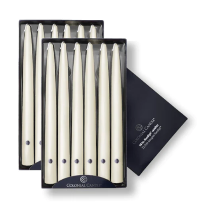 Colonial Candles 10" Taper Candles (Various colours)