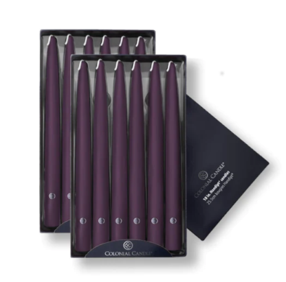 Colonial Candles 10" Taper Candles (Various colours)