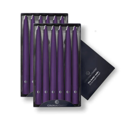 Colonial Candles 10" Taper Candles (Various colours)