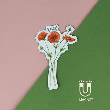 Naughty Florals Fridge Magnet