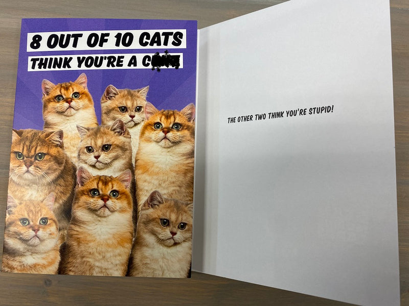 Everyday Card - 8 out of 10 cats