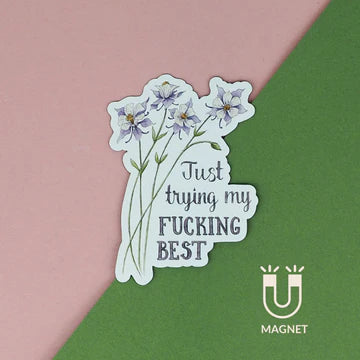 Naughty Florals Fridge Magnet