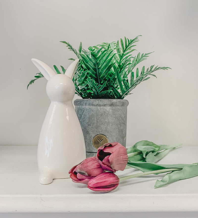 White Ceramic Bunny