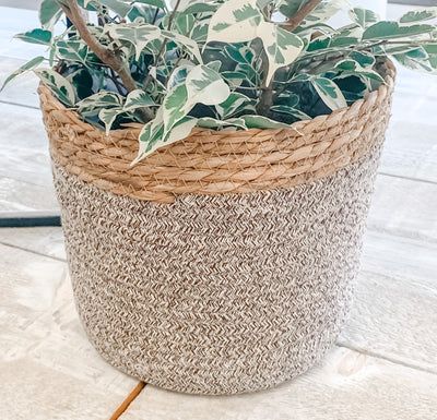 Grey and Jute Planter Baskets