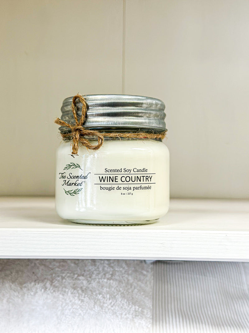 Wine country soy wax candle