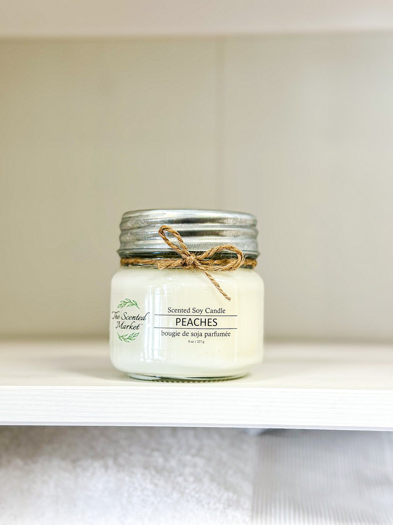 Peaches soy wax candle