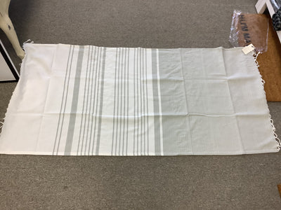 Turkish Bath Towel | Grey and White