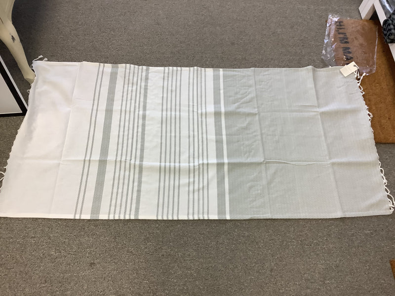 Turkish Bath Towel | Grey and White