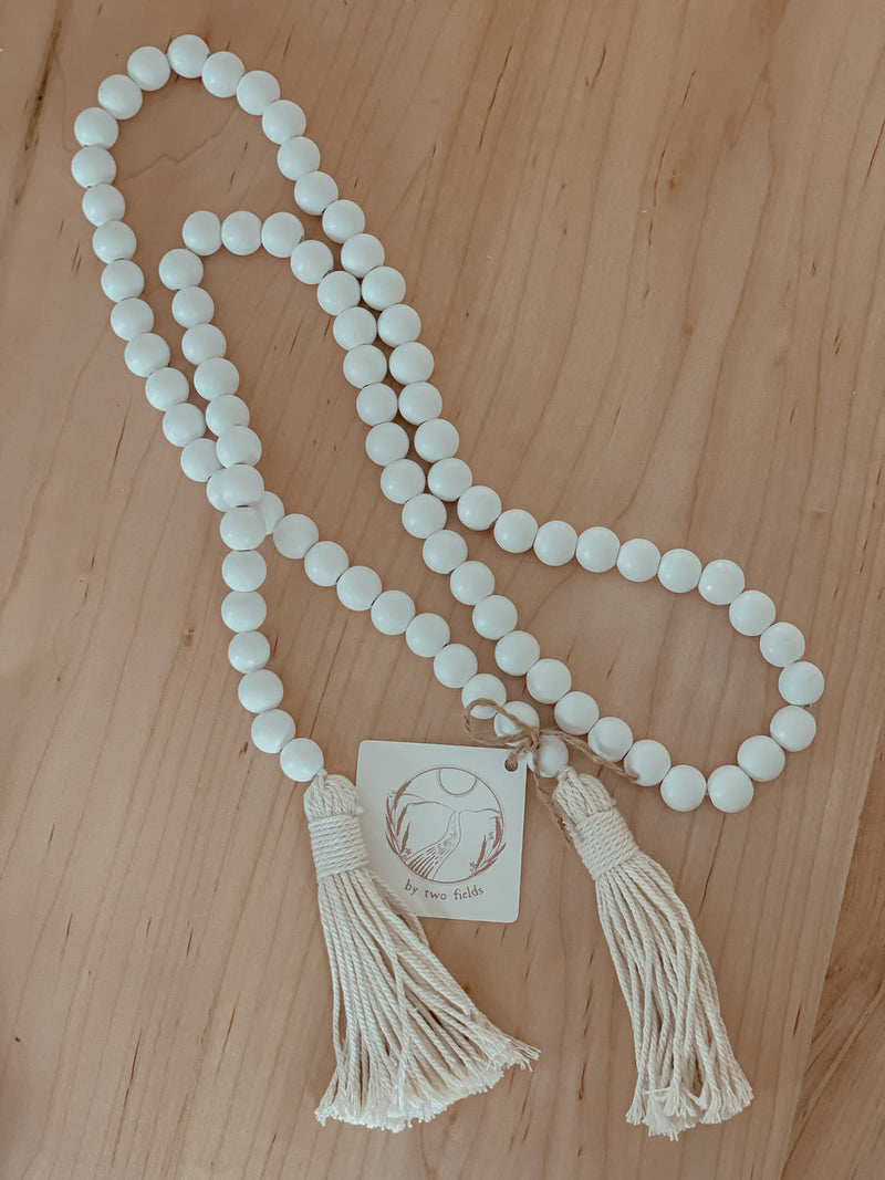 White Prayer Beads
