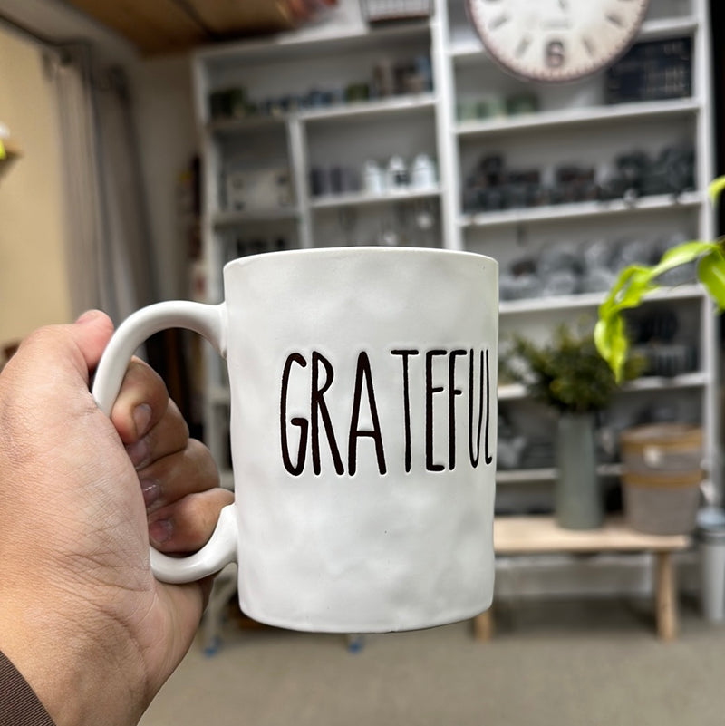 Grateful coffee mug