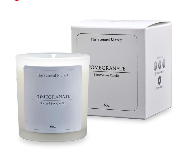 Pomegranate Soy Wax Candle 6oz