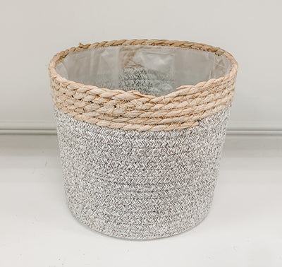 Grey and Jute Planter Baskets