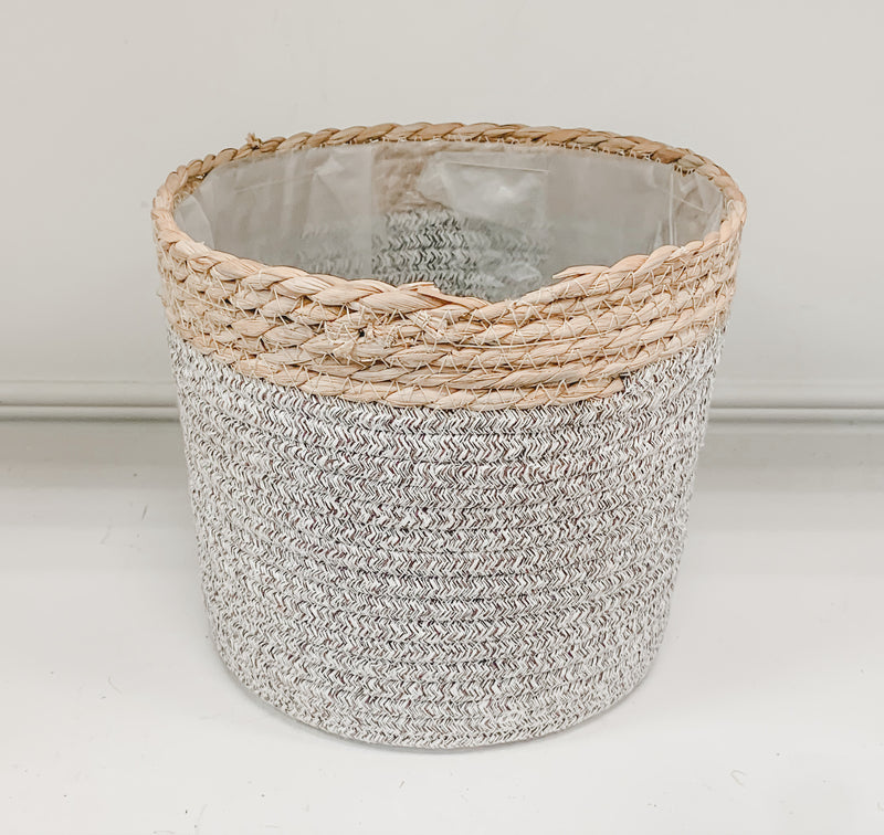 Grey and Jute Planter Baskets