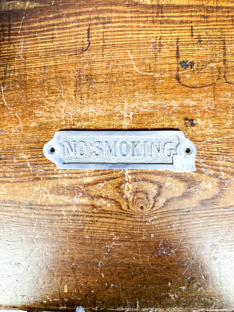 No Smoking | Cast Iron Sign