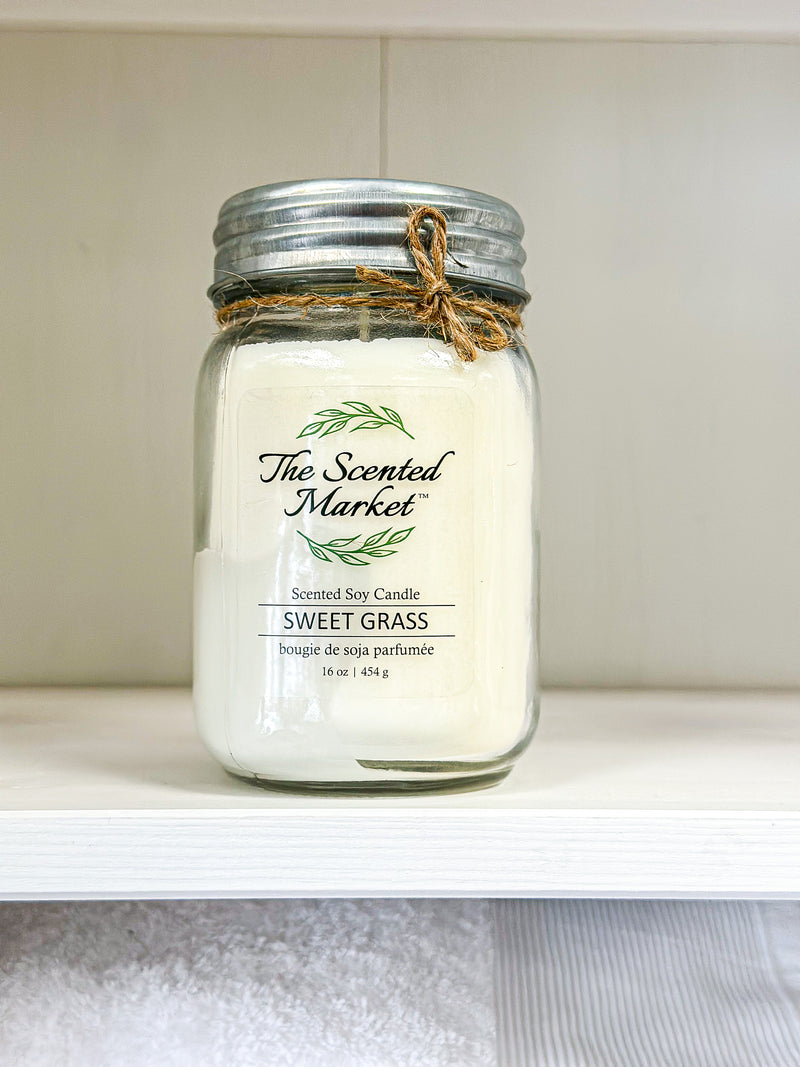 Sweet grass soy wax candle